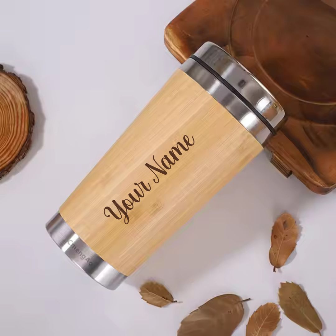 Personalized Premium Bamboo Tumbler - Eco-Friendly Gift